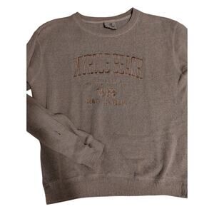 tsunami sweatshirt myrtle beach L tan embrodered